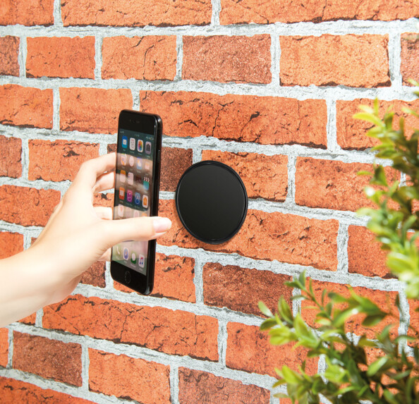 4 supports avec patchs en gel auto-adhérent pour smartphone