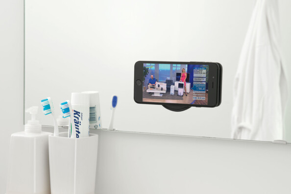 4 supports avec patchs en gel auto-adhérent pour smartphone