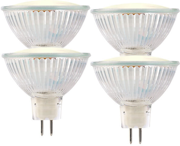 4 Ampoules 39 LED SMD GU5.3 - blanc chaud