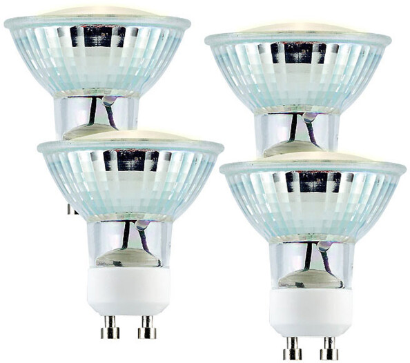 4 Ampoules LED GU10 - Blanc chaud