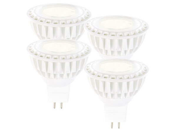 4 spots à LED High-Power, GU5.3, 5 W - blanc chaud