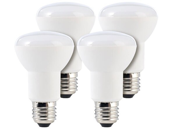 Lot de 4 ampoules LED avec réflecteur, 8 W, E27 - Blanc Chaud