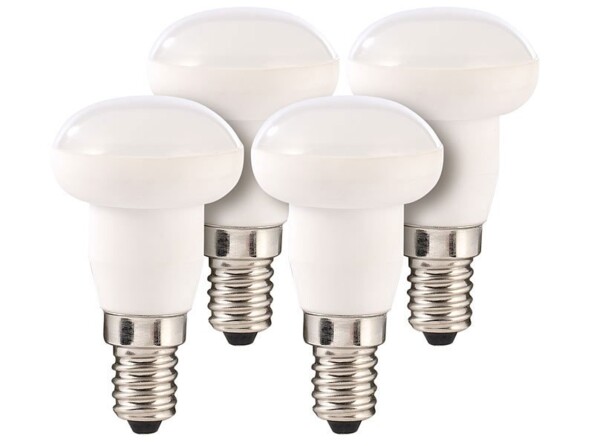 Lot de 4 ampoules LED en céramique, 4 W, E14 - Blanc