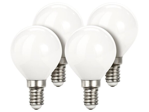 Lot de 4 ampoules LED look ''Retro'' - E14 - Blanc