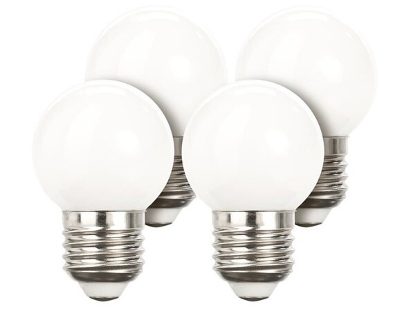 Lot de 4 ampoules LED look ''Retro'' - E27 - Blanc chaud