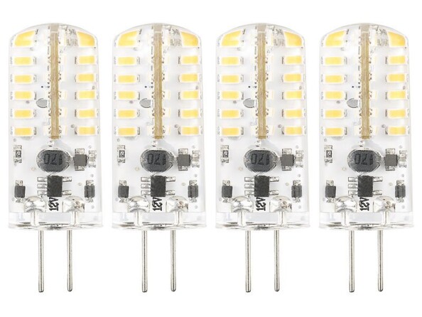 Lot de 4 mini diodes LED G4 - 2 W - Blanc