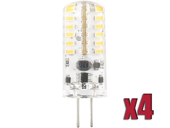 Lot de 4 mini diodes LED G4 - 3 W - Blanc