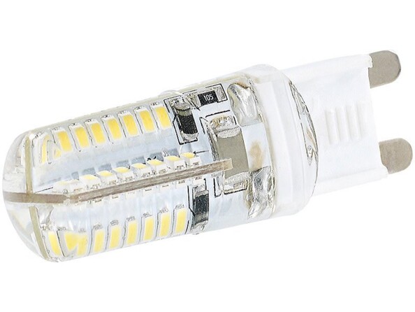 Mini ampoule LED G9 avec dôme silicone - 3 W - Blanc chaud