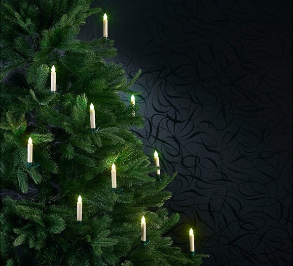 10 bougies de Noël à LED RVB avec télécommande infrarouge