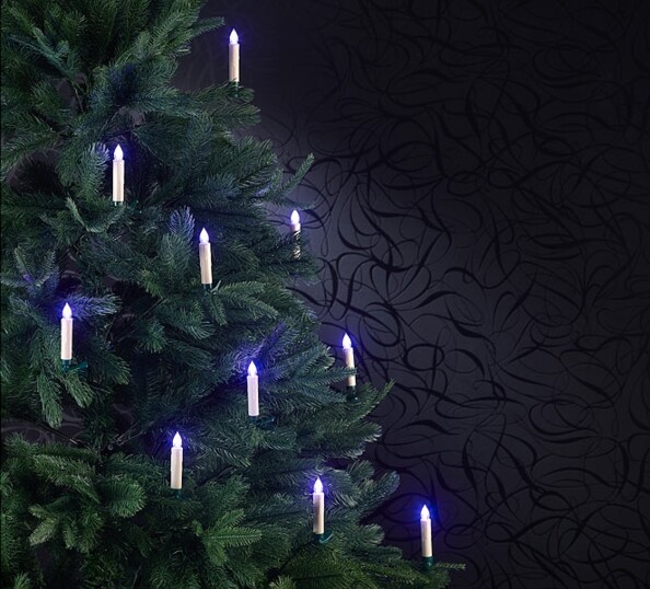 10 bougies de Noël à LED RVB avec télécommande infrarouge