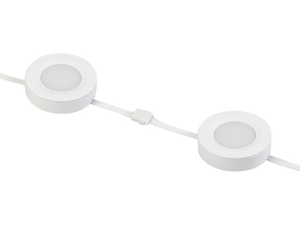 Deux spots à LED ULA-100 Lunartec reliés entre eux.