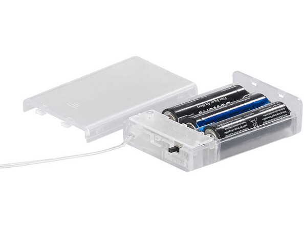 6 bocaux lumineux décoratifs avec guirlande à LED. Alimentation 3 piles AA (non fournies)