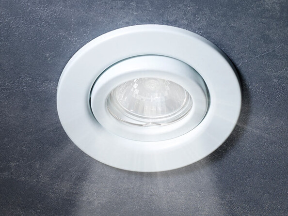 6 ensembles de spots 39 LED SMD GU10 avec supports ronds pivotants blancs