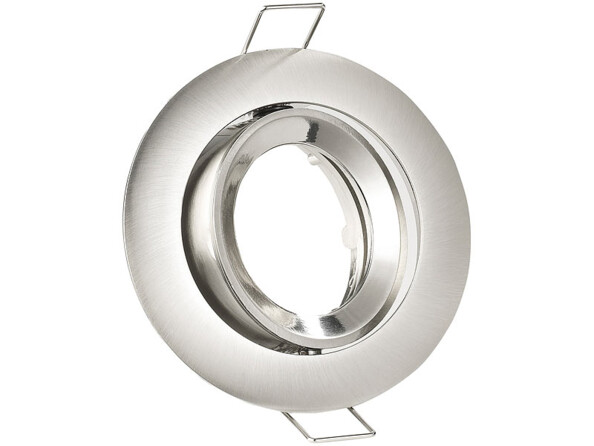 6 ensembles de spots 39 LED SMD GU10 avec supports ronds pivotants alu