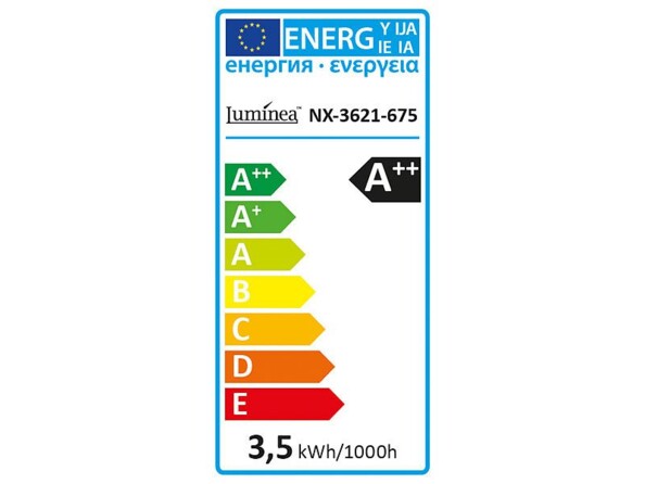 Ampoule Bougie LED à filament A++, E14, 3,5 W, 360 lm, 360°, Blanc chaud