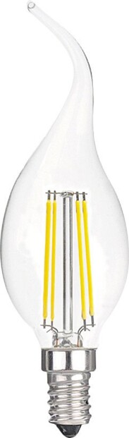 Ampoule Flamme LED à filament A++, E14, 3,5 W, 360 lm, 360°, Blanc chaud