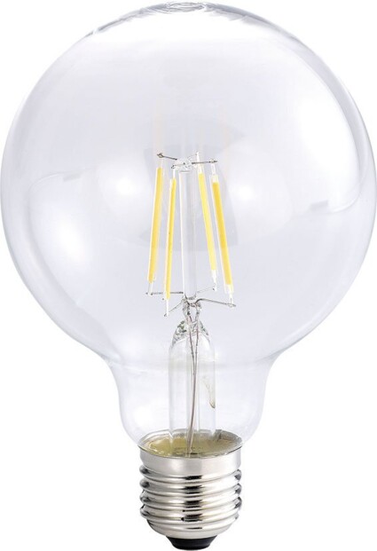 Ampoule Globe LED à filament, E27, 6 W, 600 lm, 360°, Blanc