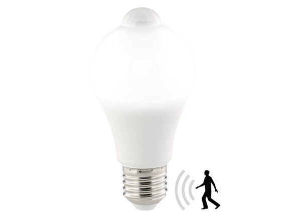 Ampoule LED 12 W / E27 / 1055 lm avec détecteur de mouvement - Blanc