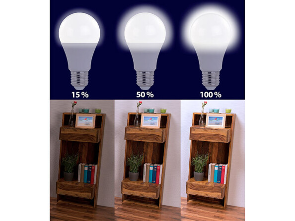Ampoule LED E27 / 14 W / 1400 lm à 3 niveaux de luminosité - blanc chaud