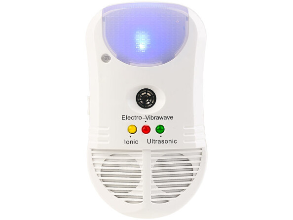 Anti-nuisible à ultrasons 3 en 1 avec fonctions veilleuse à LED et purificateur