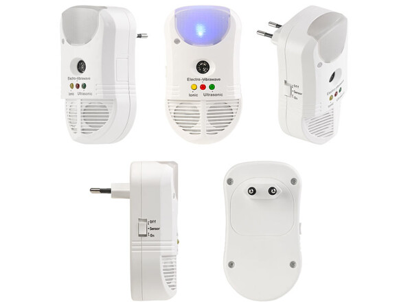 Anti-nuisible à ultrasons 3 en 1 avec fonctions veilleuse à LED et purificateur