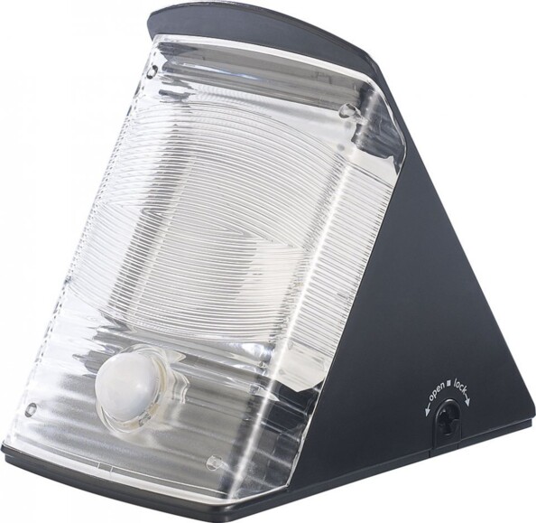 Applique murale solaire avec détecteur de mouvement - Noir