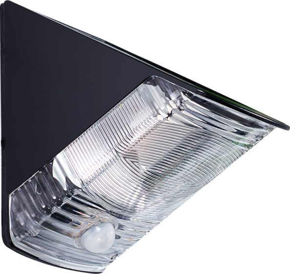 Applique murale solaire avec détecteur de mouvement - Noir