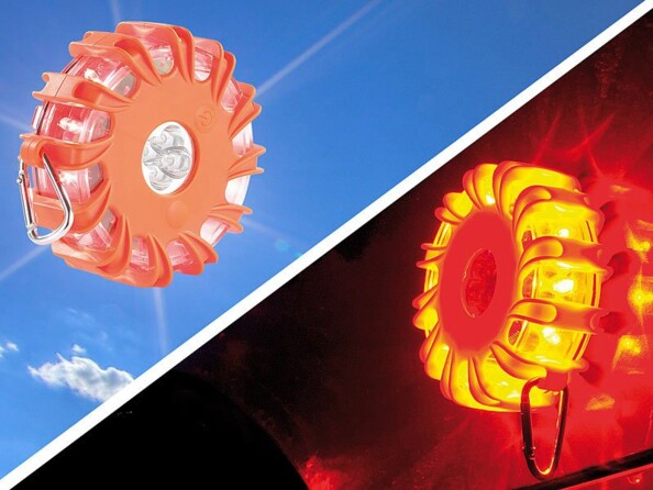 Avertisseur de danger magnétique à LED - Orange