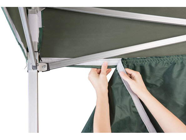 Bâche latérale avec porte pour pavillon de jardin Falon - Avec fenêtre