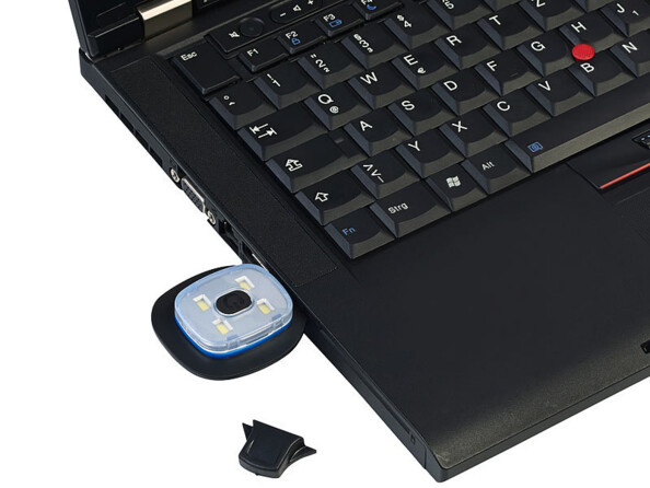 LED pour bonnet mise en situation en charge sur un PC portable