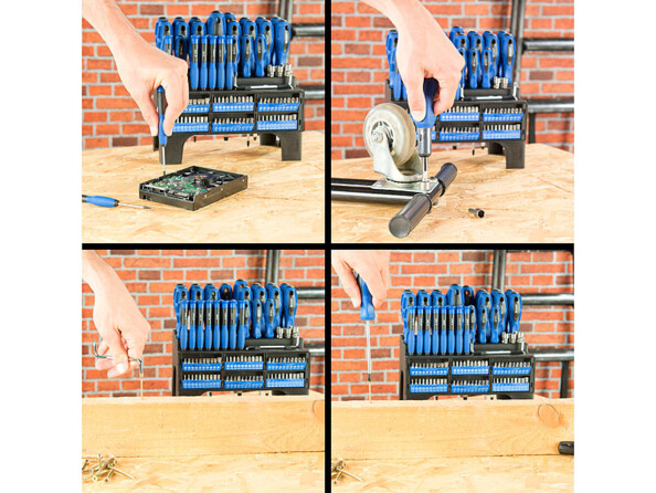 Équipement complet pour bricoleurs et amateurs avec support mural pour un stockage organisé