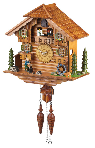 Coucou à quartz avec mélodies et figurines en mouvement St. Leonhard