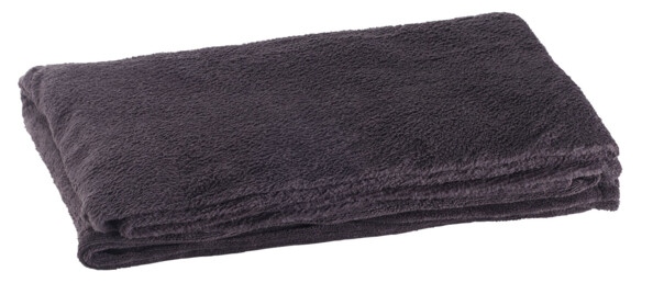 couverture en microfibre noir 200 cm en polyester wilson gabor