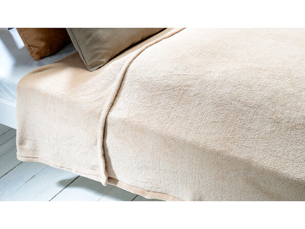 Couverture en microfibres 300 g/m² - 220 x 240 cm - Beige