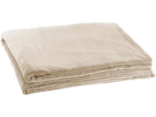 Couverture en microfibres 300 g/m² - 220 x 240 cm - Beige