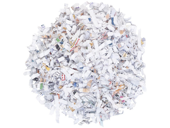 Papier broyé par le destructeur de documents A4 de 10 L
