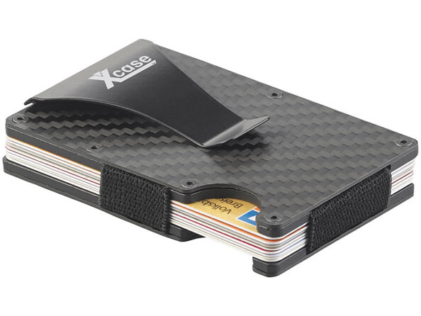 Étui RFID en carbone pour 1 à 15 cartes, par XCase