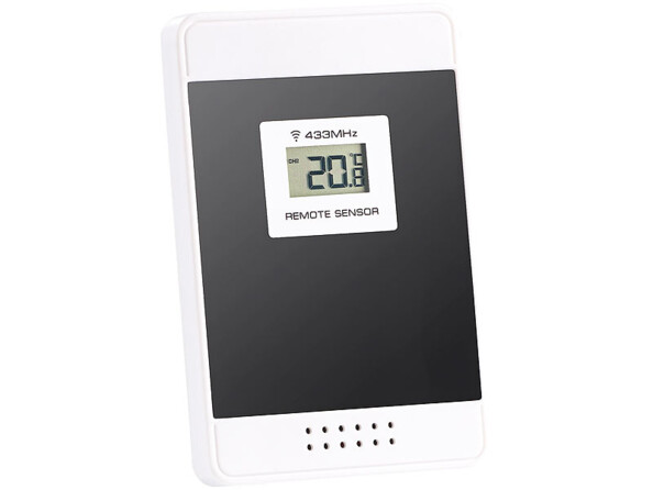 Horloge murale radio-pilotée avec thermomètre int./ext. XXL