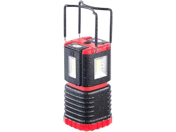 Lampe de camping 3D à poser ou à suspendre, avec 2 lampes de poche, 3 W