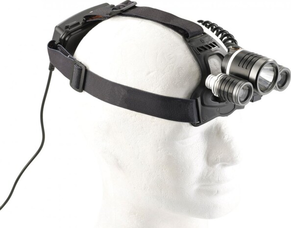 Lampe frontale rechargeable à 3 LED Cree IP44, 20 W