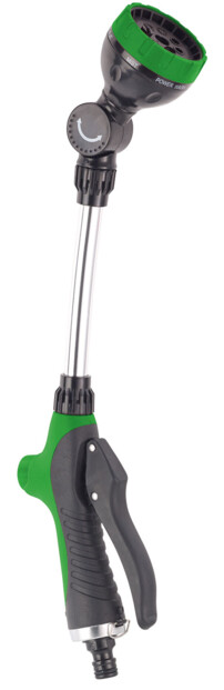 Lance d'arrosage avec bouton régulateur pour régler le débit