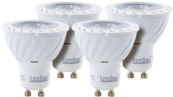 Lot de 4 spots à LED COB GU10 - Blanc chaud - High Power