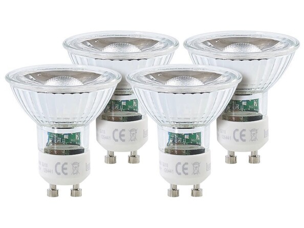 Lot de 4 spots à LED COB GU10 - Blanc - High Power