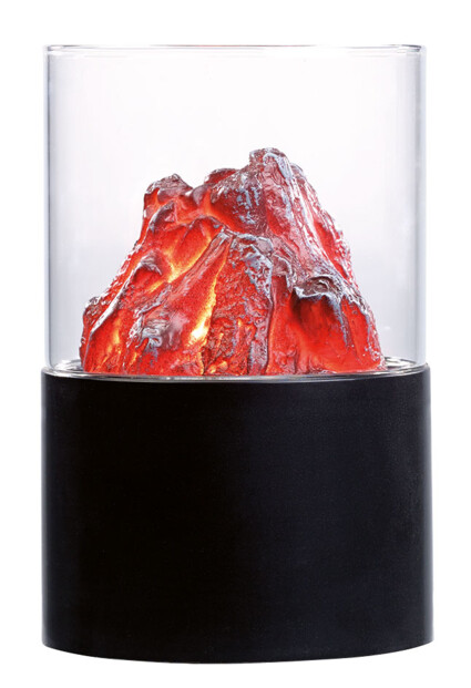 2 mini foyers décoratifs sans fil avec verre transparent