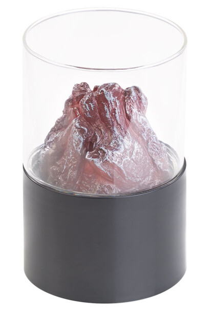 2 mini foyers décoratifs sans fil avec verre transparent