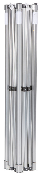 Pavillon de jardin vue sur la structure pliée