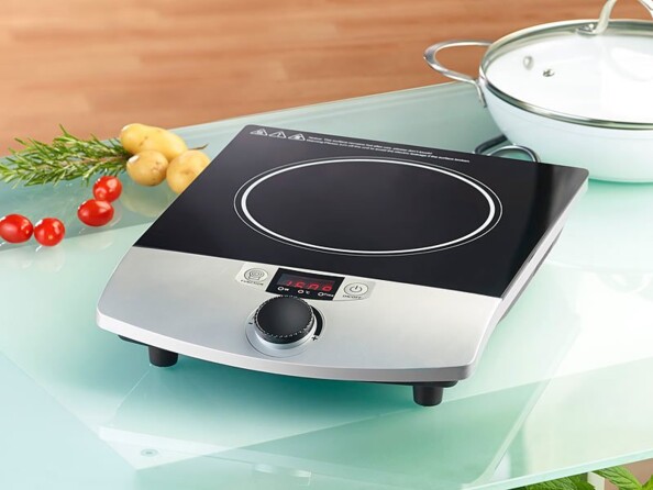Plaque de cuisson à induction 2000 W pour casseroles - Jusqu'à 200°C
