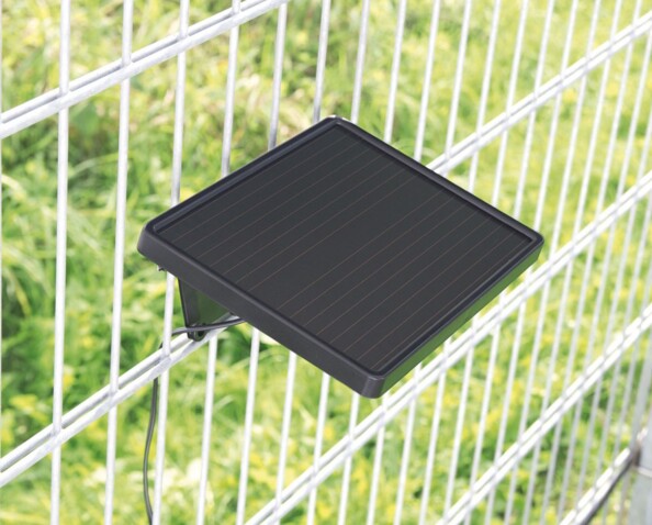 Projecteur à LED avec détecteur de mouvement et module solaire, IP44 - Noir