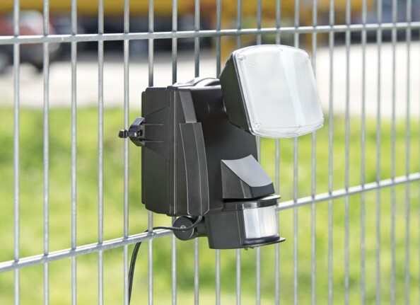 Projecteur à LED avec détecteur de mouvement et module solaire, IP44 - Noir