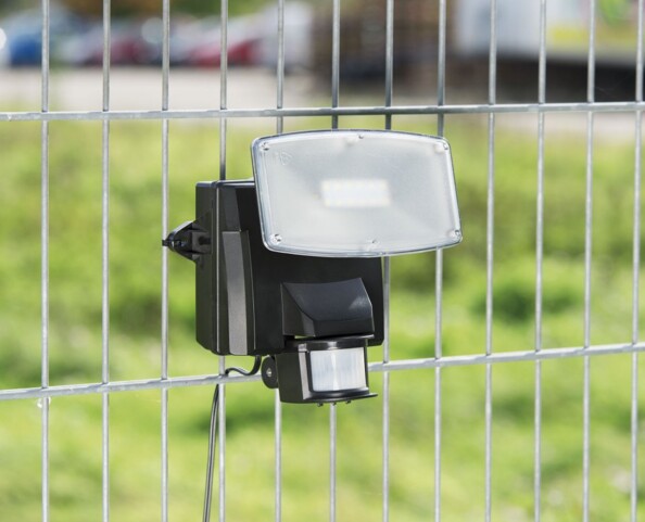Projecteur à LED avec détecteur de mouvement et module solaire, IP44 - Noir